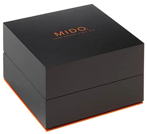 MIDO Multifort Patrimony Swiss Automatic Watch for Men - Black Dial - 40mm Stainless Steel Case with Rose Gold-Color PVD Coating - Brown Leather Strap thumbnail 4