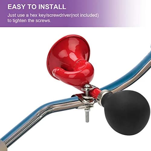 Coolrunner Bugle Horn, Retro Clown Horn, Kids Bike Horn - 18cm (7") Red | Classic Loud Squeaker for Bikes & Scooters thumbnail 5