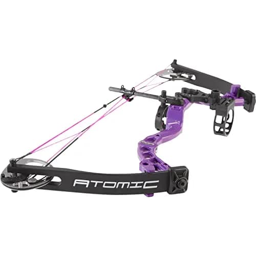 Diamond Archery Youth Atomic Bow 12"-24" | Fully Adjustable, Durable Compound Bow, 6-29 LBS, Left Hand, Purple thumbnail 4