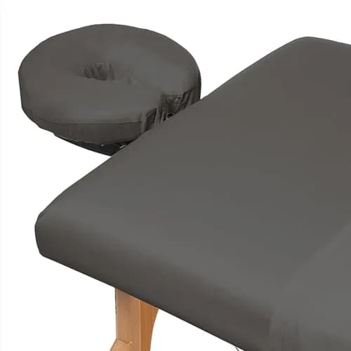 Saloniture Microfiber Massage Table Sheet Set 3-Piece Gray | Soft, Breathable, and Stain-Resistant for Professional Use thumbnail 3