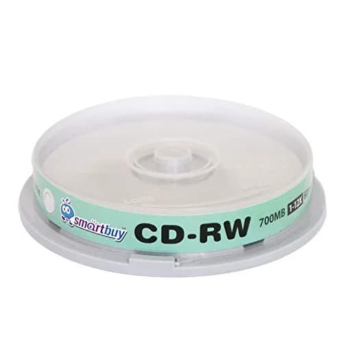 Smartbuy CD-RW 10 Pack 700MB 80Min | High-Speed Rewritable Discs for Data & Audio (70-120 chars) thumbnail 1