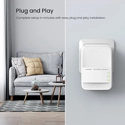 Tenda AV1000 Powerline Adapter Kit with Gigabit Ports | Dual Band WiFi, Plug & Play, for HD/4K Streaming & Gaming (PH10) thumbnail 6