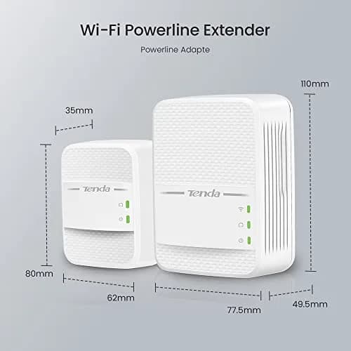 Tenda AV1000 Powerline Adapter Kit with Gigabit Ports | Dual Band WiFi, Plug & Play, for HD/4K Streaming & Gaming (PH10) thumbnail 7