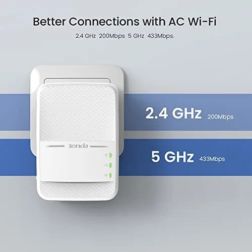 Tenda AV1000 Powerline Adapter Kit with Gigabit Ports | Dual Band WiFi, Plug & Play, for HD/4K Streaming & Gaming (PH10) thumbnail 2