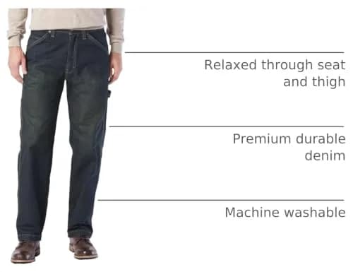 Levi Strauss Signature Gold Men's Carpenter Jeans Centurion 29W x 30L | Relaxed Fit with Utility Pockets thumbnail 4