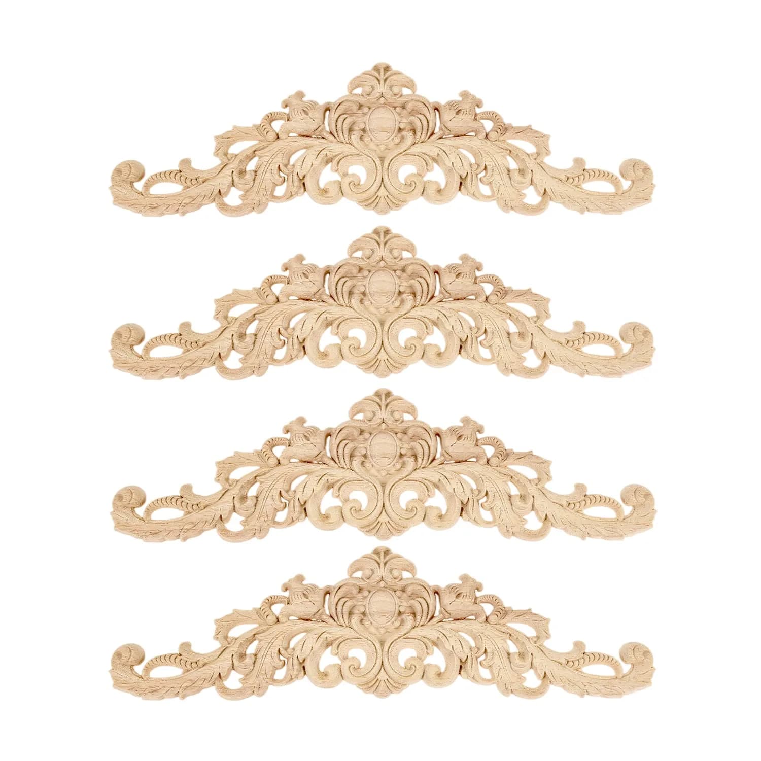 MUXSAM Wood Carved Appliques 40cm (15.75"x4.33") | Vintage Furniture Decals for DIY Projects