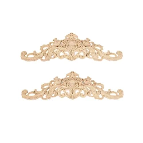 MUXSAM Wood Carved Appliques 30x8 cm (11.81"x3.15") | Vintage Furniture Decals for DIY Projects thumbnail 1