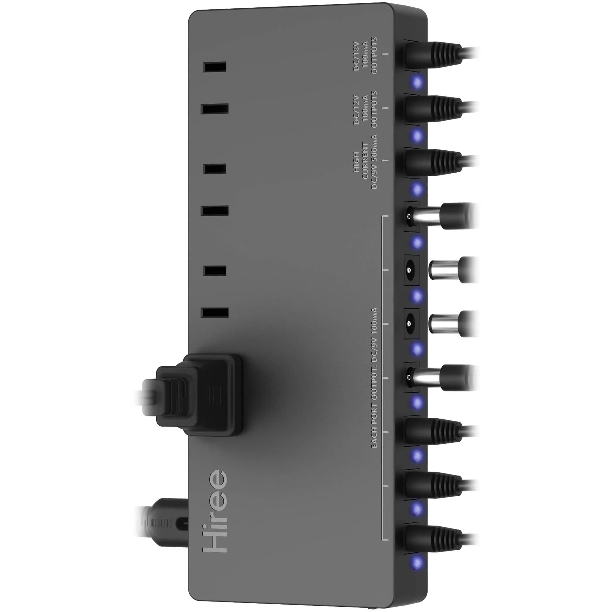 Hiree Guitar Pedal Power Supply 10 Isolated Outputs 600W | Powers Pedals & Devices - main product image