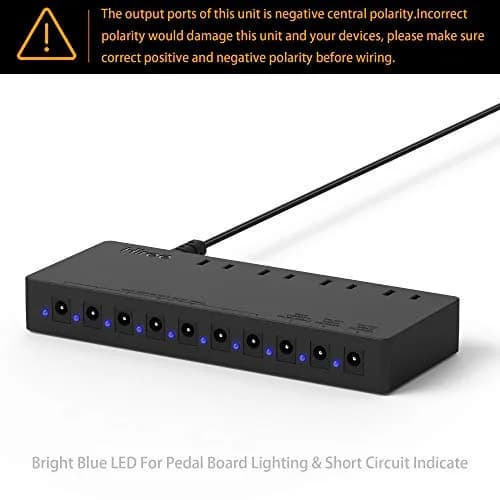 Hiree Guitar Pedal Power Supply 10 Isolated Outputs 600W | Powers Pedals & Devices thumbnail 4