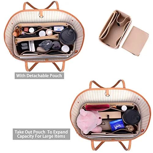 ZTUJO Slender Large Felt Purse Organizer Insert 3.35" (8.5 cm) | Keeps Handbags Shipshape thumbnail 4