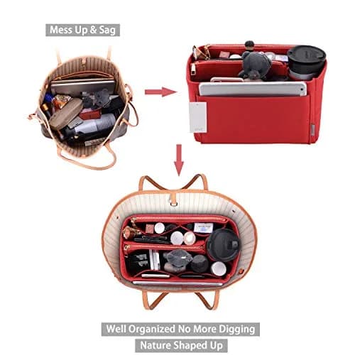 ZTUJO X-Large Felt Purse Organizer for Handbags & Totes | 6 Color Options, Removable Middle Section, Fits Speedy 40 & Neverfull GM thumbnail 5
