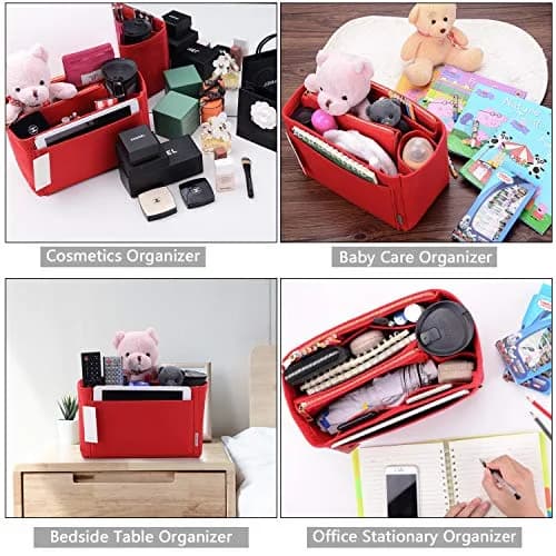 ZTUJO X-Large Felt Purse Organizer for Handbags & Totes | 6 Color Options, Removable Middle Section, Fits Speedy 40 & Neverfull GM thumbnail 7