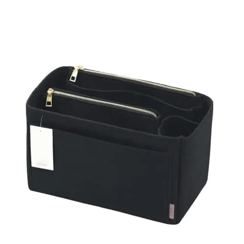 ZTUJO Large Felt Purse Organizer for Handbags & Totes | 8-Pocket, Removable Middle, Fits Speedy & Neverfull (Black) thumbnail 1