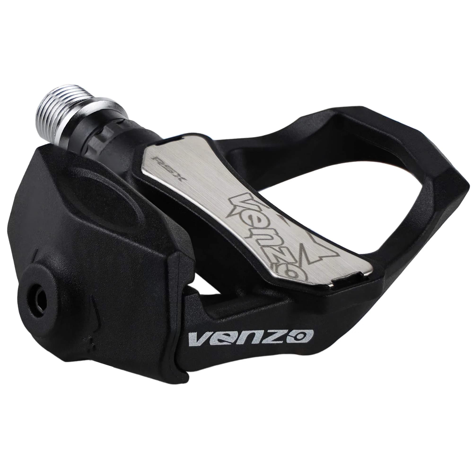 Venzo Look KEO Compatible Clipless Pedals with Cleats 9/16" Spindle | Road Bike Performance — Black