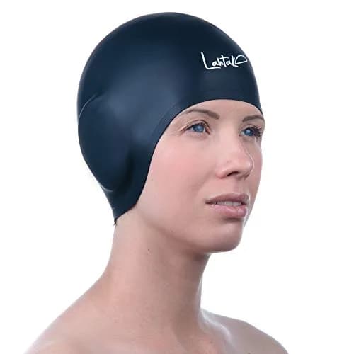 Lahtak 3D Swim Cap with Ear Protection | Silicone Swim Cap for Adults & Teens thumbnail 9