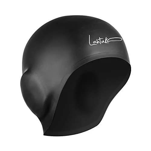 Lahtak 3D Swim Cap with Ear Protection | Silicone Swim Cap for Adults & Teens thumbnail 2
