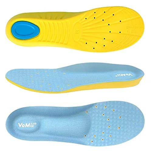 VoMii Unisex Shoe Insoles High Arch Support Foam | Plantar Fasciitis Relief, Shock Absorption, Breathable Comfort thumbnail 1