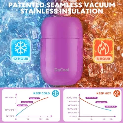 DaCool Insulated Food Jar 16 oz | Vacuum Stainless Steel Kids Thermo Leak Proof thumbnail 3