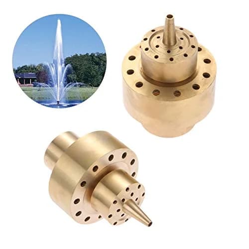 Hicello Brass Fountain Nozzle for Ponds & Water Gardens 1.5 Inch (38mm) Inlet | Creates Layered Flower Spray thumbnail 5