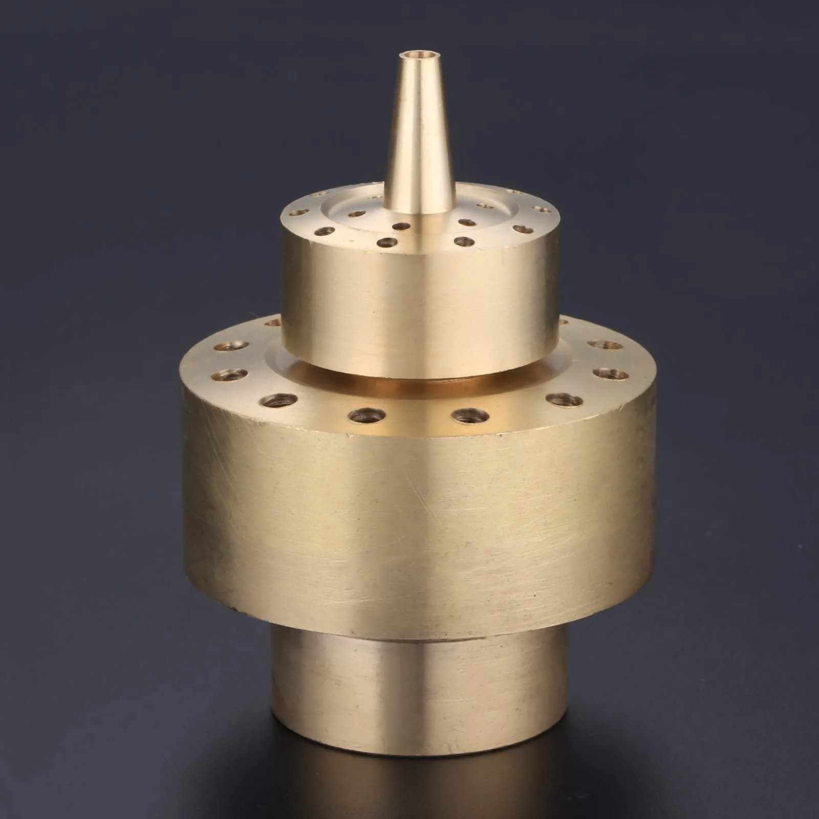 Hicello Brass Fountain Nozzle for Ponds & Water Gardens 1.5 Inch (38mm) Inlet | Creates Layered Flower Spray - view 4