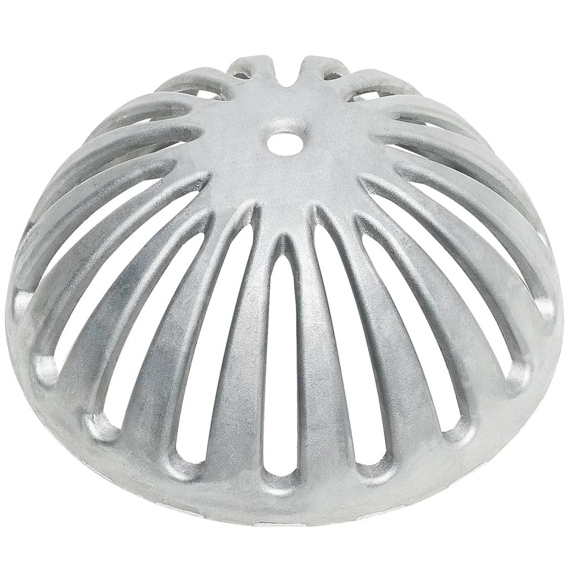 Leyso Heavy Duty Aluminum Dome Floor Drain Cover and Drain Strainer 5-1/4" | Durable Outdoor Drain Cover for Restaurant & Home — Silver