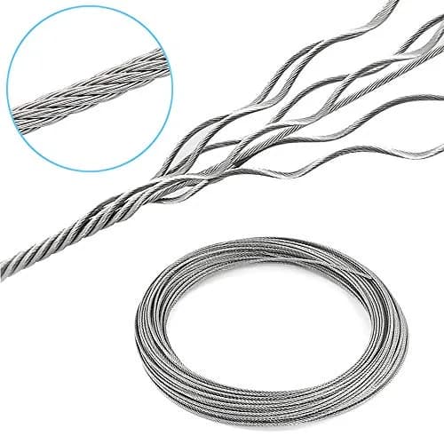 Amadget 316 Stainless Steel Cable for Railing 1/16" x 33 Feet | Marine Grade, Heavy Gauge, Weather Resistant thumbnail 4