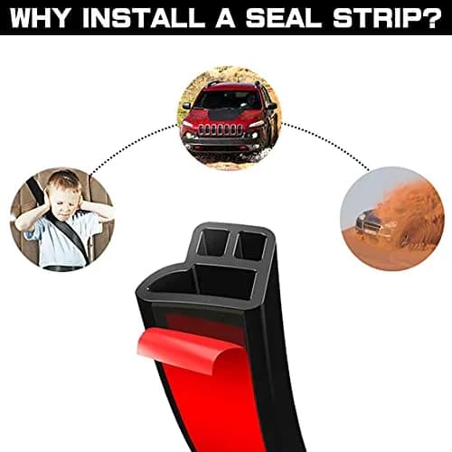 CloudBuyer Universal Car Weather Stripping 16.5ft | L-Shape EPDM Rubber Seal for Doors, Windows, Engine Hood thumbnail 3