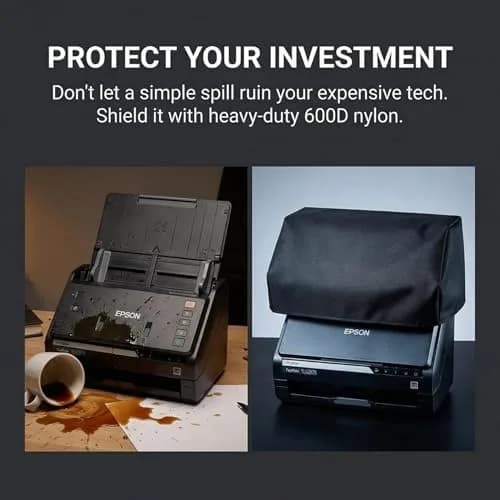 DigitalDeckCovers Dust Cover for Epson FastFoto FF-680W & Others | Anti-Static, Water-Resistant, Custom Fit thumbnail 3