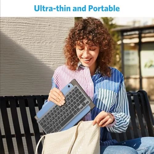 OMOTON Wireless Keyboard for iPad, iPad Pro, Air, Mini | Compact Ultra Slim Size & Bluetooth thumbnail 7