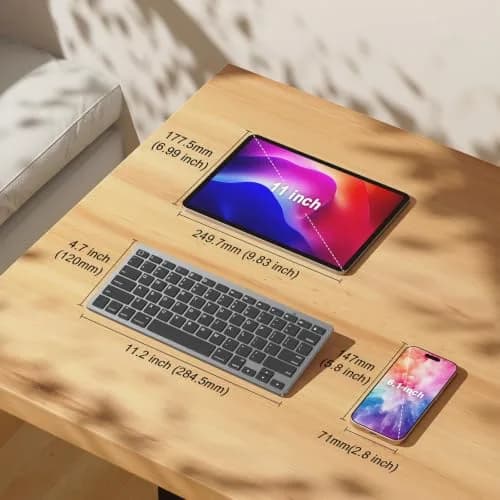 OMOTON Wireless Keyboard for iPad, iPad Pro, Air, Mini | Compact Ultra Slim Size & Bluetooth thumbnail 2