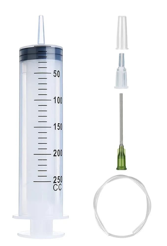 A AKRAF 250ml Extra Large Syringe with Tube and Needle | Industrial Use Only - main product image