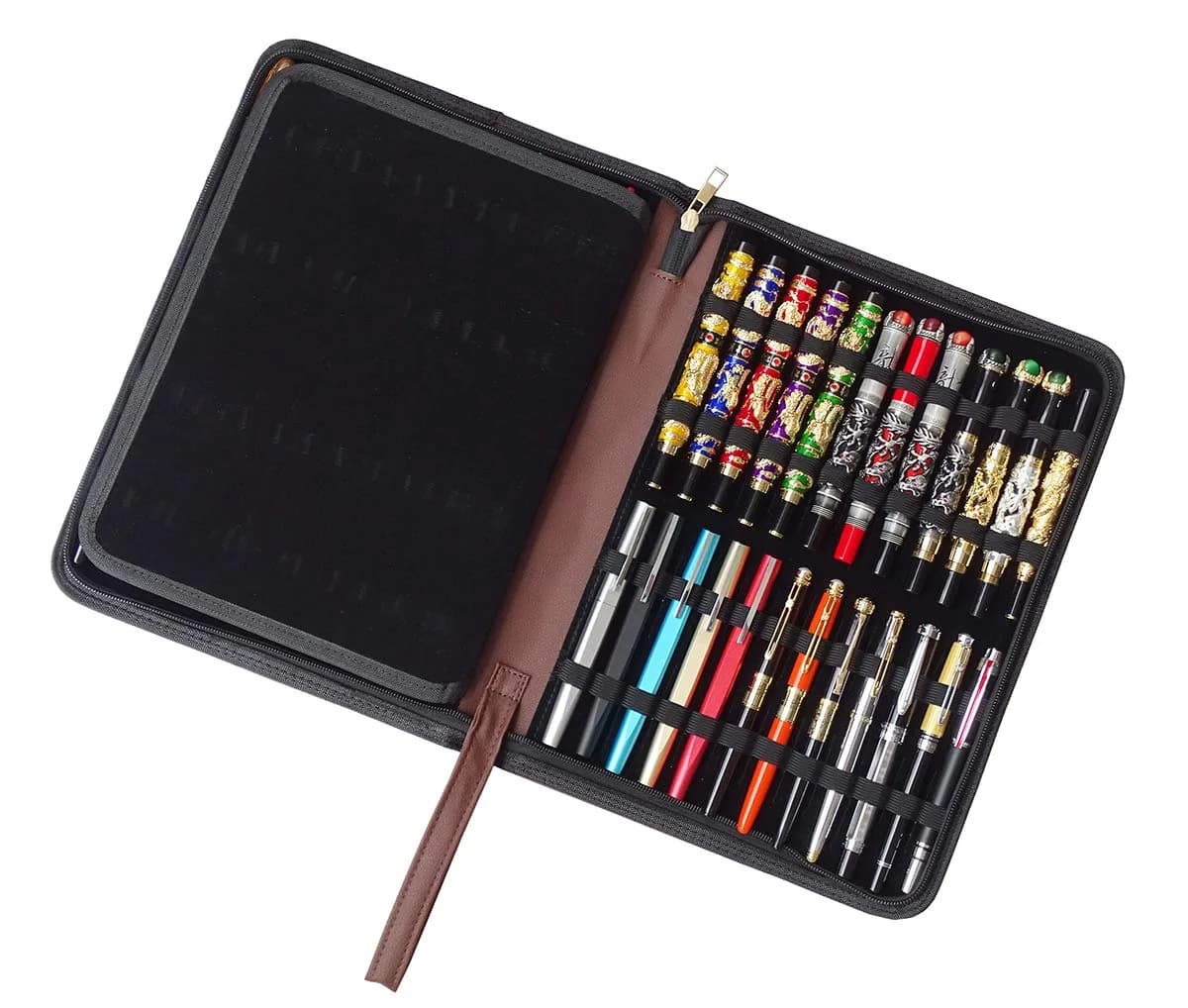erofa 48 Fountain Pen Case, Rollerball Pen Holder Bag Pouch 33cm (12.99in) | Organizes Pens for Students & Professionals - main product image