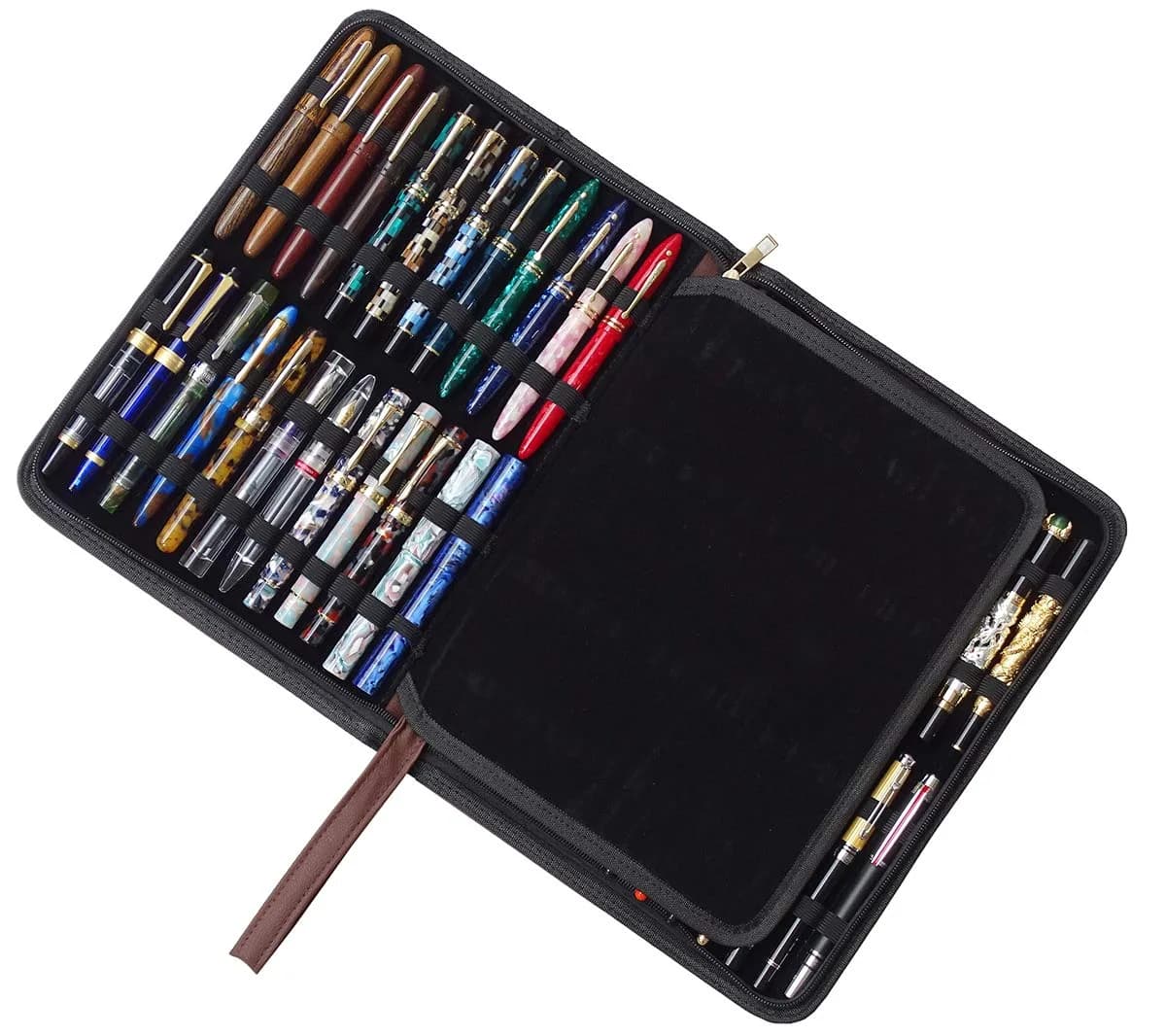 erofa 48 Fountain Pen Case, Rollerball Pen Holder Bag Pouch 33cm (12.99in) | Organizes Pens for Students & Professionals - view 6