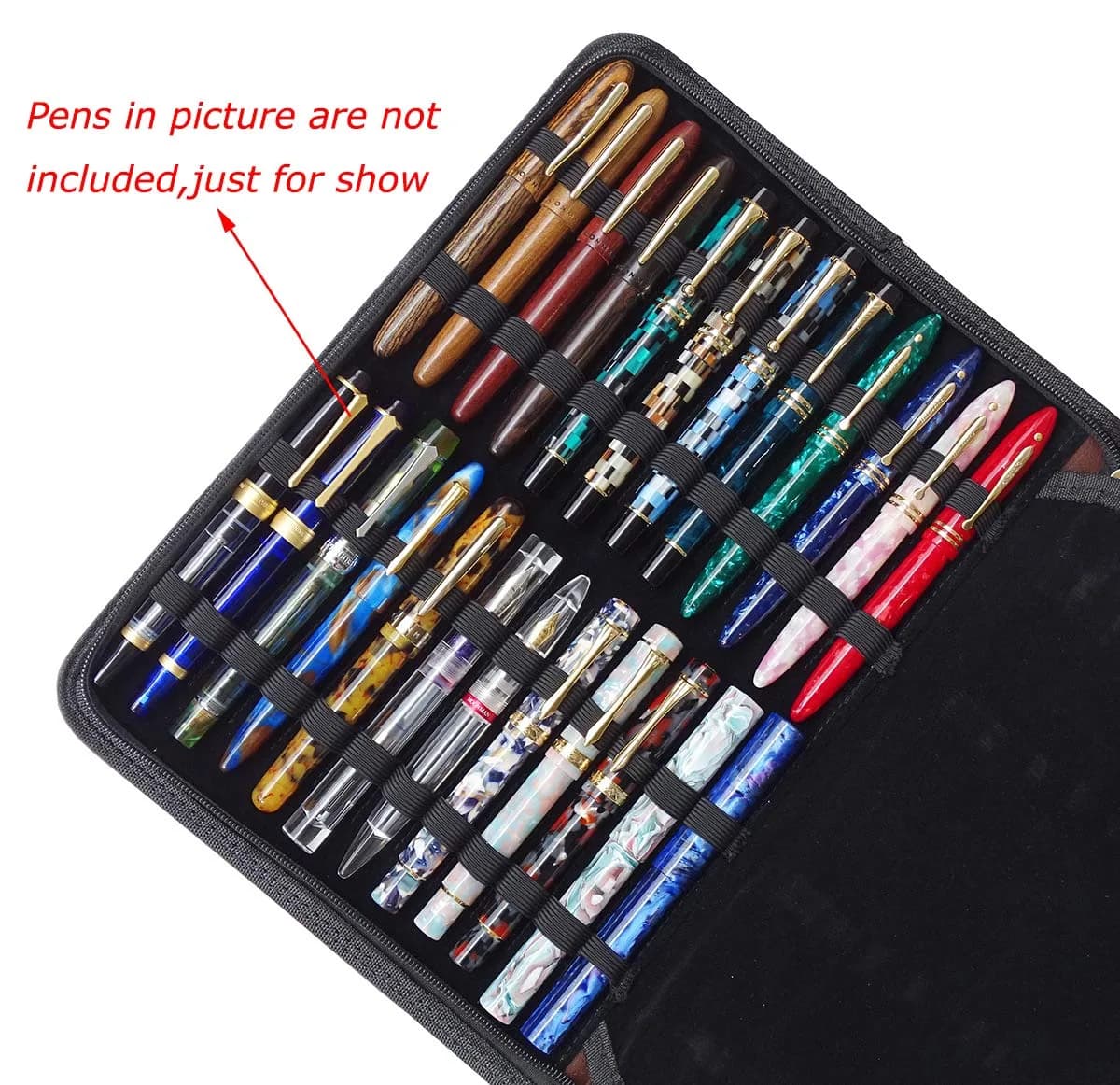 erofa 48 Fountain Pen Case, Rollerball Pen Holder Bag Pouch 33cm (12.99in) | Organizes Pens for Students & Professionals - view 7