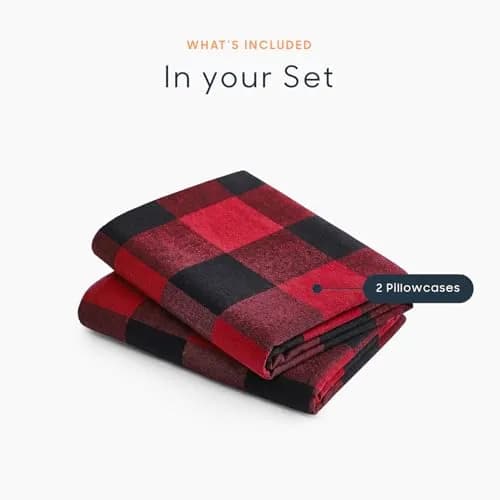 Wake In Cloud Plaid Pillow Cases King Size 20x36 Inches | Buffalo Check Gingham Farmhouse Style thumbnail 4