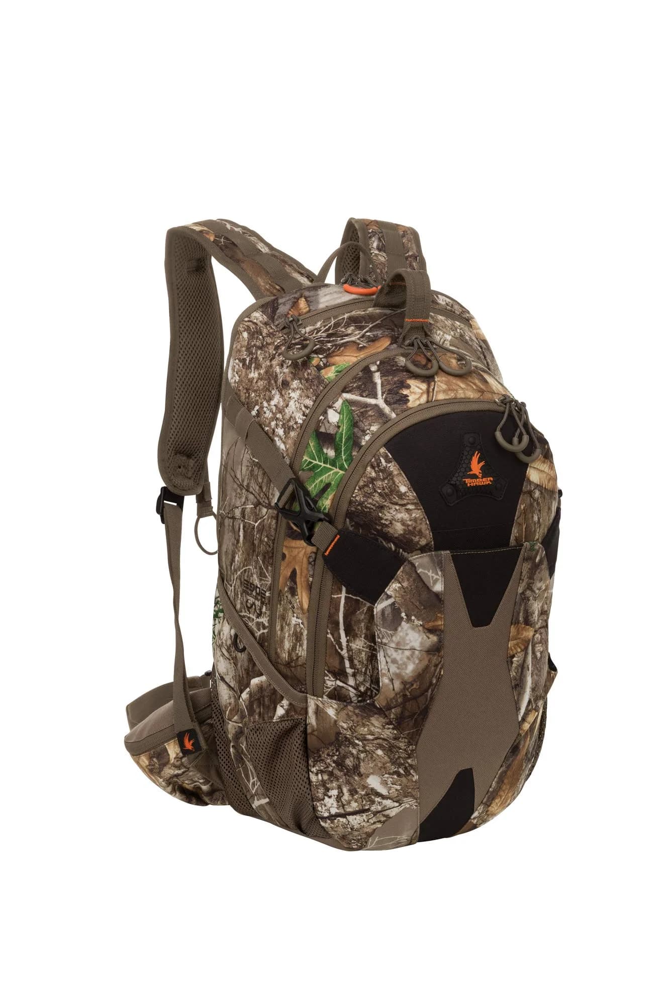 Timber Hawk Big Basin Camouflage Hunting Day Pack Backpack with Quiet Cloth Technology (Realtree Edge Camo) | Large Capacity Hunting Pack — Realtree Edge Camo
