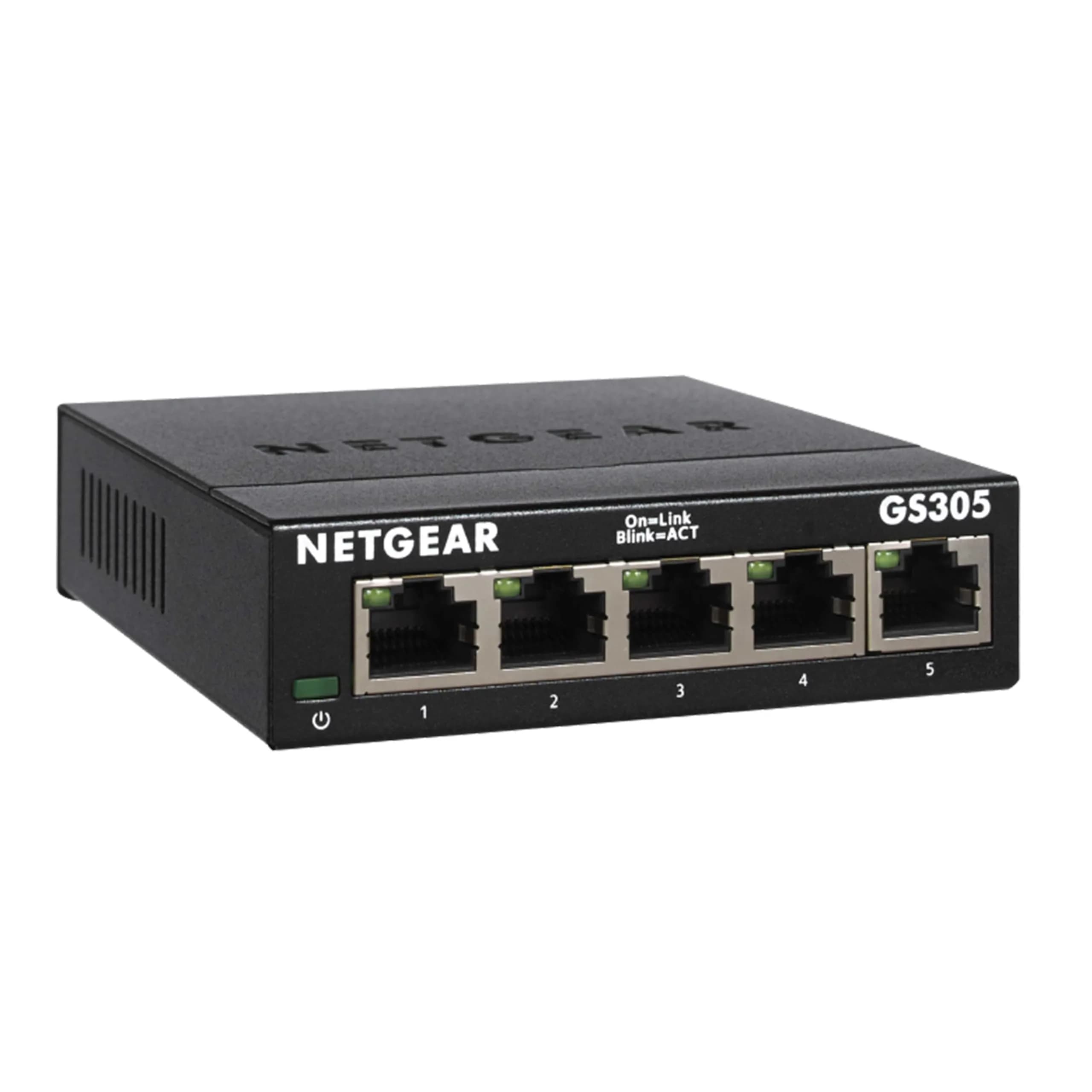 NETGEAR 5-Port Gigabit Ethernet Unmanaged Network Switch (GS305) | 5 Gbps Ports, Rugged Metal Case, Plug & Play, Silent Operation