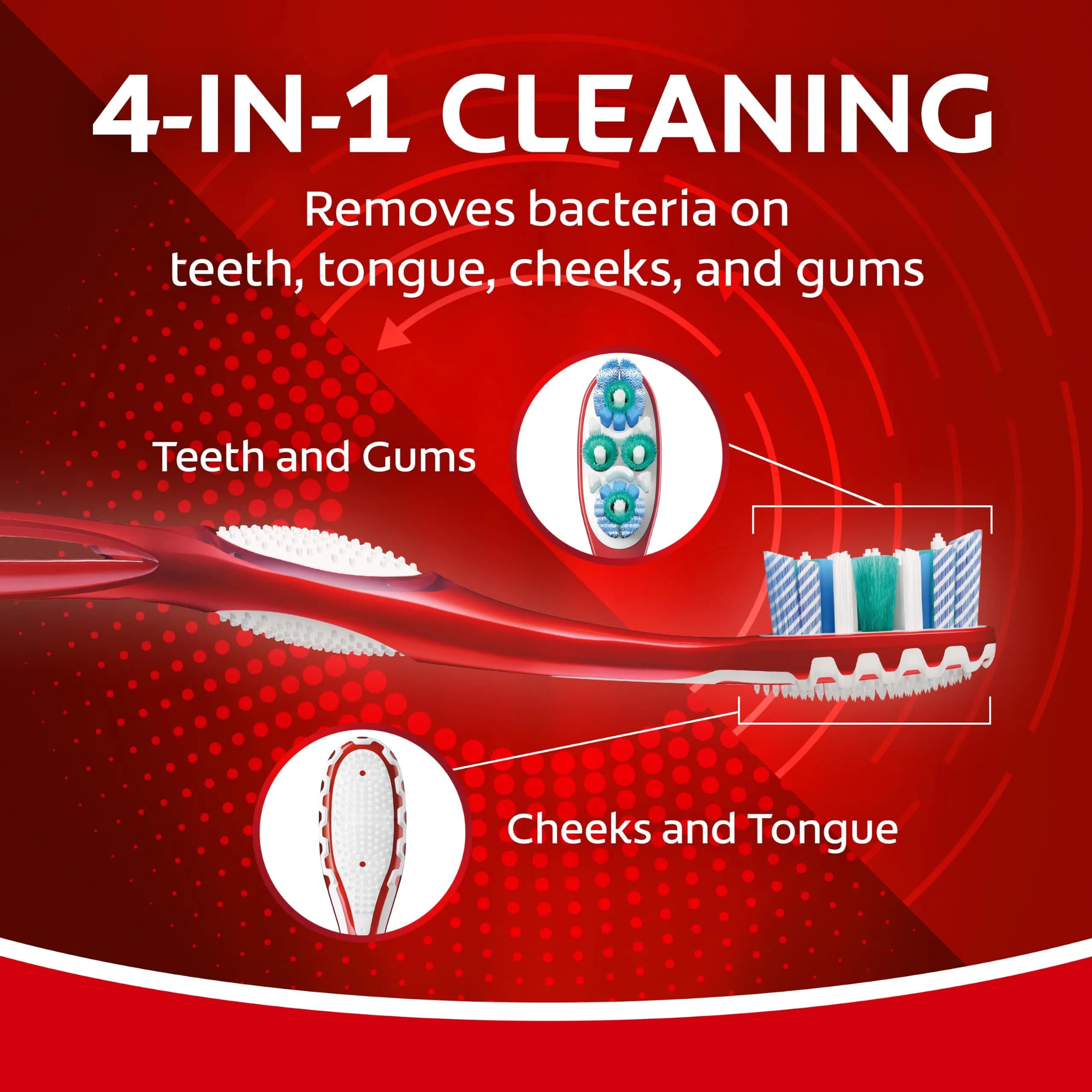Colgate 360 Advanced Whitening Toothbrush Medium Bristles 2-Pack | Whitens Teeth & Cleans Whole Mouth - view 7