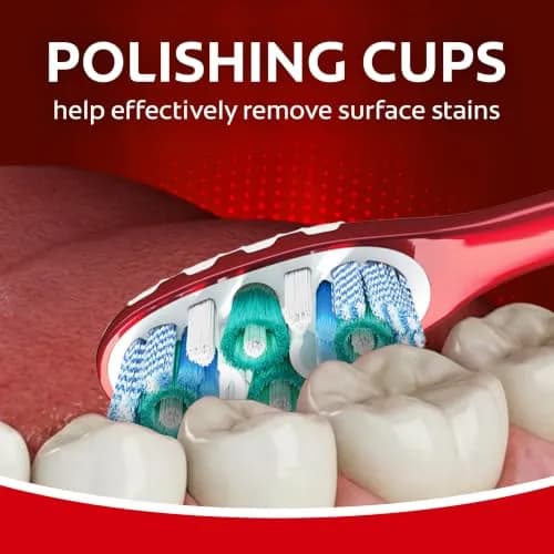 Colgate 360 Advanced Whitening Toothbrush Medium Bristles 2-Pack | Whitens Teeth & Cleans Whole Mouth thumbnail 8
