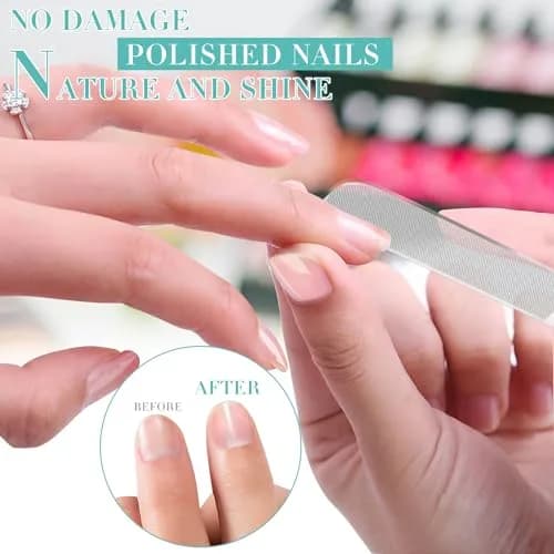 DRMODE Nano Glass Nail File 2PC | Harmless, Reusable & Washable for Natural Nails thumbnail 2