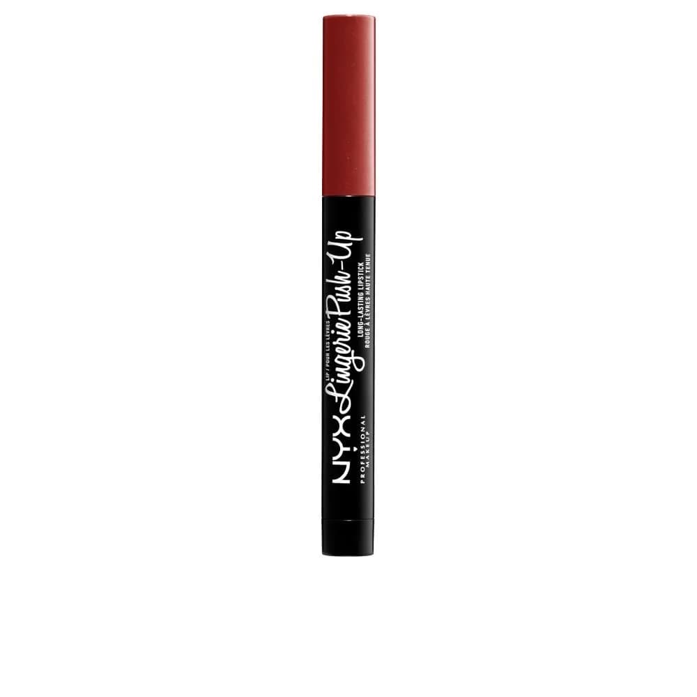 NYX PROFESSIONAL MAKEUP Lip Lingerie Push-Up Lipstick - Silk Indulgence (Baby Pink Nude) | Plumping Matte Finish 0.05 oz (1.4g) — Seduction
