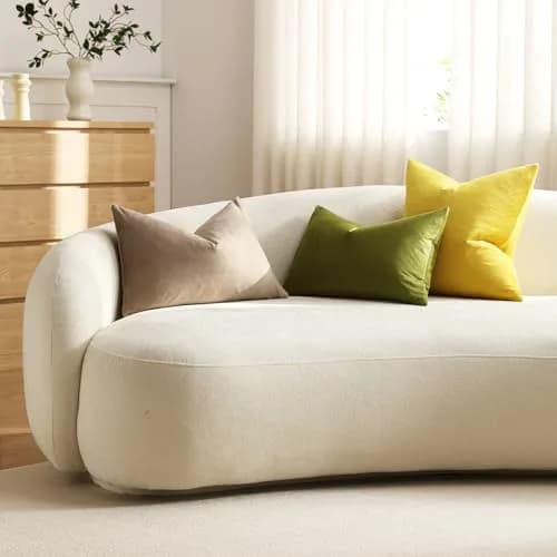 DEZENE 16x16 Throw Pillow Covers Pack of 2 | Velvet Square Modern Home Decor thumbnail 6