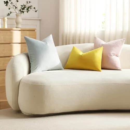 DEZENE Throw Pillow Covers 18x18 | Velvet Square Modern Home Decor (70-120 chars) thumbnail 6