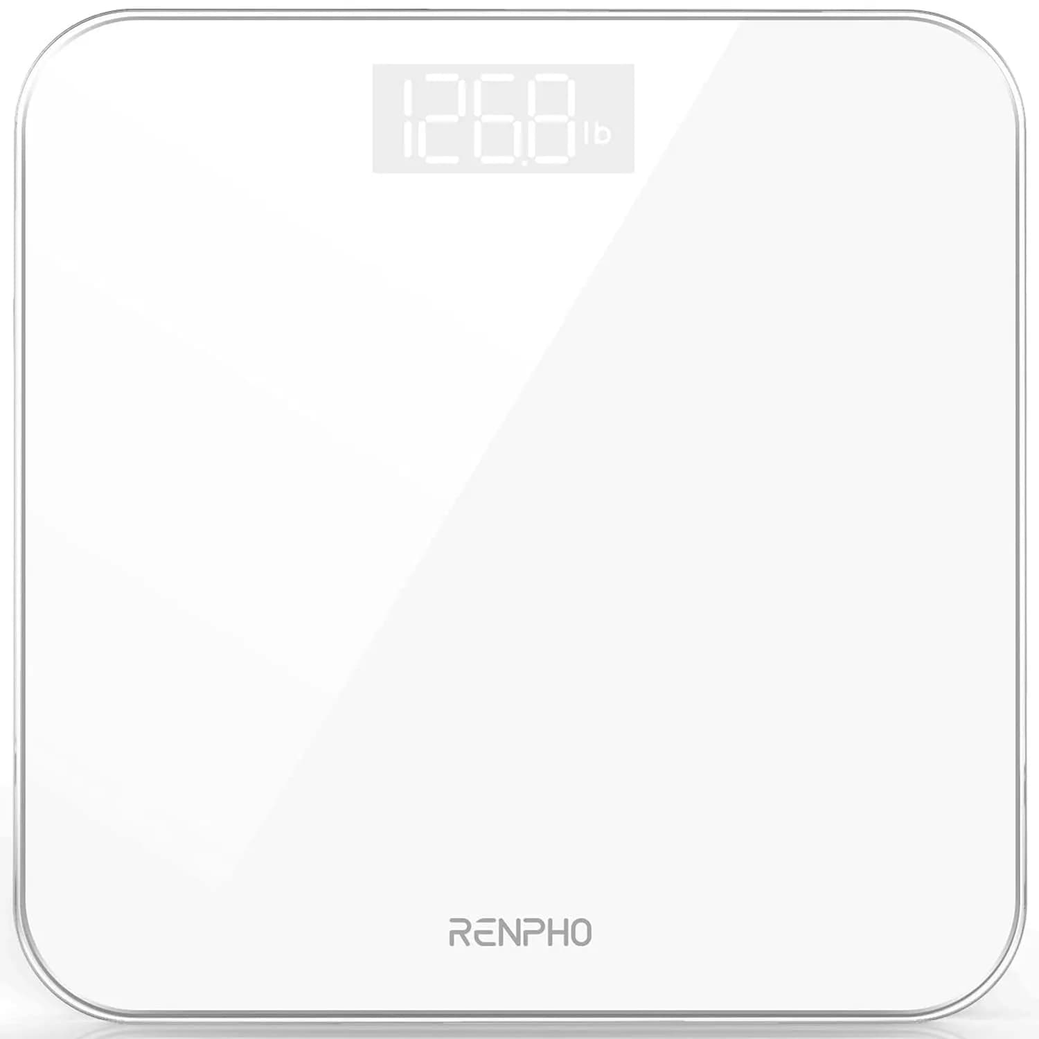 RENPHO Digital Bathroom Scale for Body Weight, 180kg (400lb) | FDA Approved, Accurate Readings — White