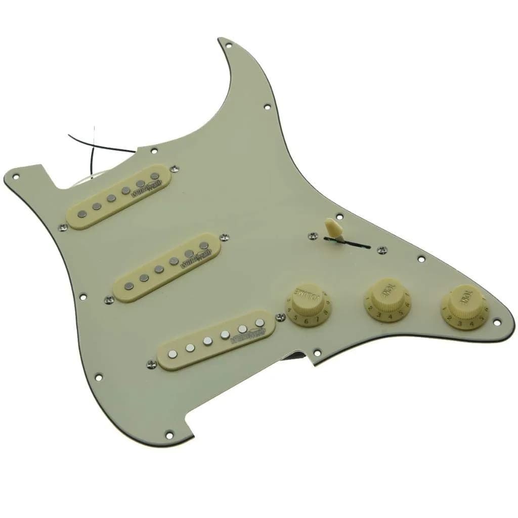 KAISH Aged White Loaded Electric Guitar Pickguard with Wilkinson Pickups | USA/Mexico FD Stratocaster Compatible
