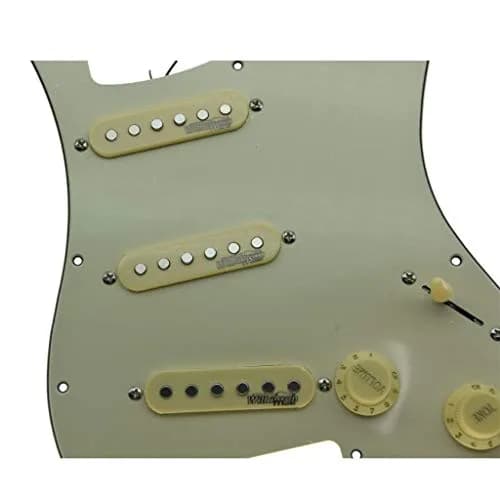 KAISH Aged White Loaded Electric Guitar Pickguard with Wilkinson Pickups | USA/Mexico FD Stratocaster Compatible thumbnail 4
