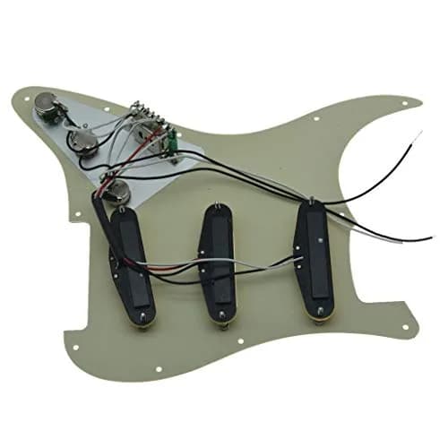 KAISH Aged White Loaded Electric Guitar Pickguard with Wilkinson Pickups | USA/Mexico FD Stratocaster Compatible thumbnail 5