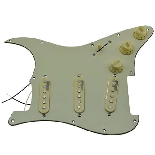 KAISH Aged White Loaded Electric Guitar Pickguard with Wilkinson Pickups | USA/Mexico FD Stratocaster Compatible thumbnail 3