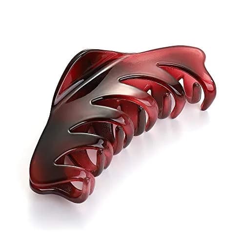 Liasun Hair Claw Clip, Medium Strong Hold, Delicate Design, 1 Count, Wine Red | Suitable for All Hair Types thumbnail 1