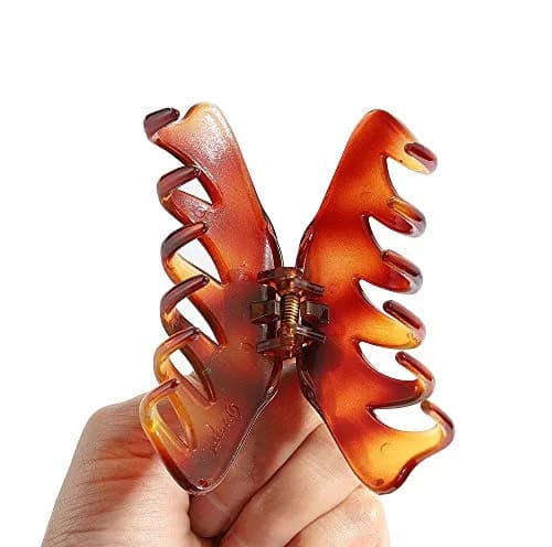 Liasun Hair Claw Clip, Medium Strong Hold, Delicate Design, 1 Count, Wine Red | Suitable for All Hair Types thumbnail 5